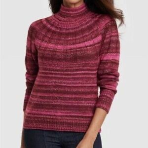 Knox Rose Pink Sweater with Gradient Stripes